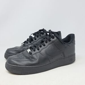 Nike Air Force 1 Black Athletic Men's Shoes Size 10